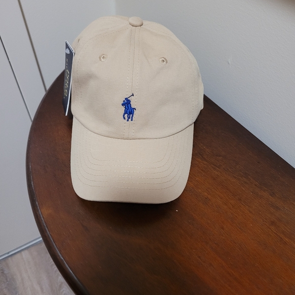 Ralph Lauren The Iconic Cotton Chino Tan Khaki Baseball Cap - Picture 5 of 10